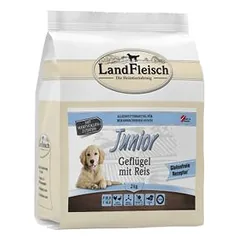 LandFleisch Dog Junior sausas maistas su paukštiena ir ryžiais šunims — 2 nuotrauka