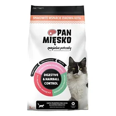 PAN MIŠKO Specialiosios poreikiai Digestive & Hairball Control katėms 3 kg