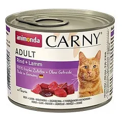 ANIMONDA Cat Carny Adult, skonis: jautiena ir ėriena, 200 g 