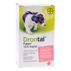 Drontal Puppy geriamoji suspensija nuo kirminų šuniukams