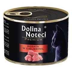 Dolina noteci Premium katėms su daug veršienos 185g