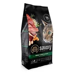 Savory Trockenfutter für Katzen mit Pute & Ente