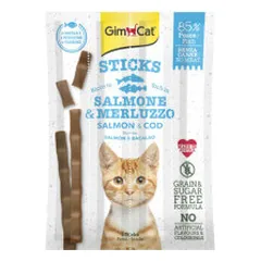 GimCat Sticks skanėstai su lašiša ir menke katėms - Pet24