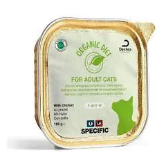 Specific F-BIO-W Organic Diet for Adult Cat organiniai konservai katėms su vištiena, 8 x 100 g