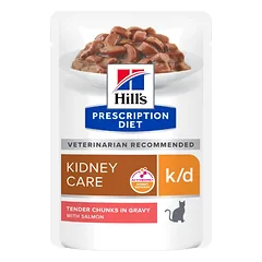 Hill's PD Feline k/d Salmon Pouch konservai katėms 12x85g