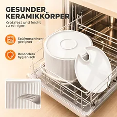 Keraminis gertuvės fontanėlis katėms ir šunims, 2,2 l, su 4 pakopų filtru ir tylia pompa, baltas — 4 nuotrauka