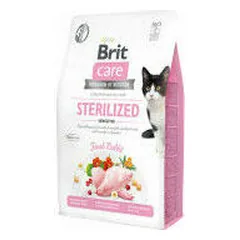 Brit Care Cat GF Sterilized Sensitive su šviežia triušiena, sausas maistas katėms 0,4 kg — 2 nuotrauka