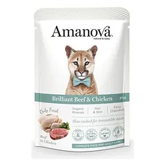 AMANOVA - Amanova begrūdis maistas katėms su vištiena ir jautiena 85 g