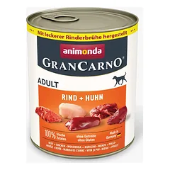Animonda GranCarno Adult Beef + Chicken: konservai šunims su šviežia jautiena ir vištiena, 800 g — 3 nuotrauka