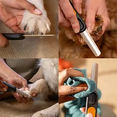 FISKARS nagų dildė šunims ir katėms, profiliuota, saugi, 18,3 cm — 3 nuotrauka