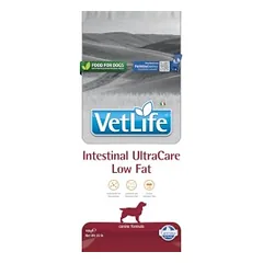 Farmina Vet Life Intestinal UltraCare Low Fat Dietinis visavertis pašaras suaugusiems šunims žarnyno absorbcijos sutrikimų mažinimui 10 kg parduotuvėje akvanamai.lt