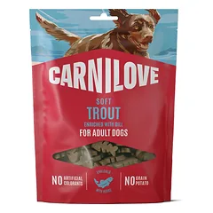 Carnilove minkštas užkandis šunims su upėtakiu ir krapais, 200 g