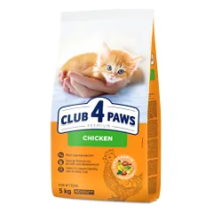 Club 4 Paws Kitten Chicken sausas pašaras su vištiena kačiukams - Pet24
