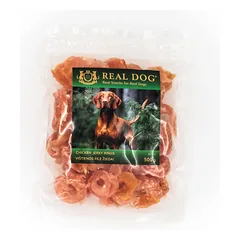 Real Dog SNACKS Minkšti vištienos file žiedai 500g