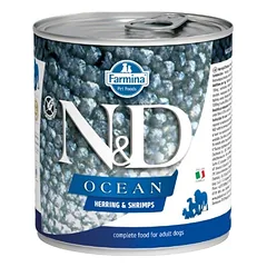 FARMINA N&D Ocean Dog Silkė, krevetės 285 g Silkė ir krevetės