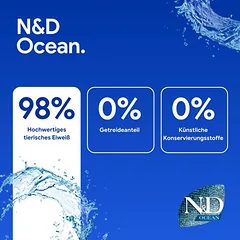 Farmina N&D Ocean begrūdis su silke, moliūgu ir apelsinu Adult, sausas maistas katėms — 2 nuotrauka