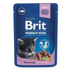 Brit Premium Cat Pouch White Fish Kitten 100 g photo