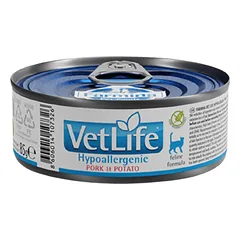 Farmina Vet Life Hypoallergenic Pork & Potato drėgnas maistas katėms su alergijomis ir maisto netoleravimu, 85 g photo