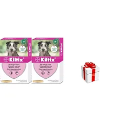 2x Bayer KILTIX, antkaklis mažiems šunims 38cm + STAIGMENA ŠUNIUI