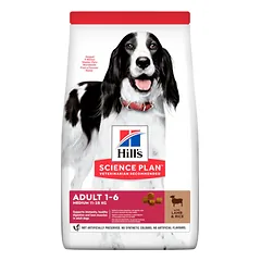 HILL'S SP Canine adult medium lamb&rice sausas maistas vidutinių veislių suaugusiems šunims su ėriena, 2,5 kg 