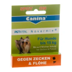 Canina Petvital Novermin apsauga nuo parazitų šunims 15 kg svorio, 2 ml nuotrauka