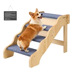 Laiptai augintiniams VEVOR ZD-25DOG02, 4 pakopos, fiksuoti, 74 × 50 × 43 cm