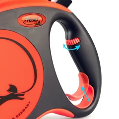 Flexi Xtreme oranžinis juostinis pavadėlis 5m, S iki 20 kg 5m juostinis — 3 nuotrauka