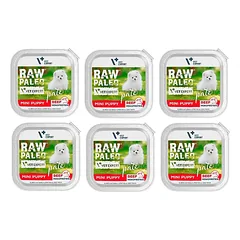 Vetexpert RAW PALEO PATE MINI šuniukų jautiena  6x150g - jautienos padėklas