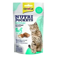 GimCat skanėstai katėms – dantų priežiūrai – Nutri Pockets Dental Poultry, 60 g — 2 nuotrauka