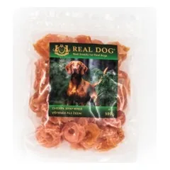 Real Dog SNACKS Minkšti vištienos file žiedai 500g