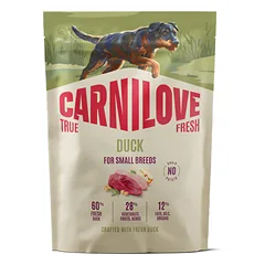 CARNILOVE True Fresh Duck Adult SB sausas pašaras suaugusiems mažų veislių šunims su antiena, 1,5 kg