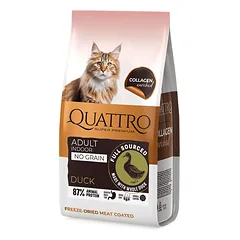 Quattro Indoor Duck Collagen sausas maistas katėms, papildytas kolagenu