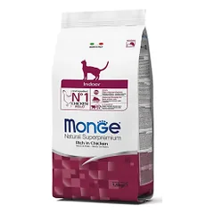 Monge Dry Cat Adult Indoor sausas maistas namuose gyvenančioms katėms, 1,5 kg