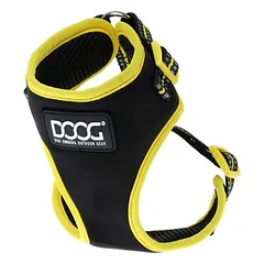 DOOG neopreninės petnešos šunims Bolt, juodos/geltonos