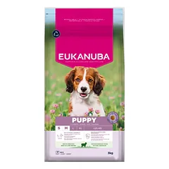 EUKANUBA Life Care Small and Medium Puppy  sausas maistas mažų ir vidutinių veislių šuniukams su ėriena ir ryžiais, 3 kg