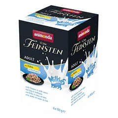 Ekonominė pakuotė animonda Vom Feinsten Adult Milkies padaže, drėgnas maistas katėms 32 x 100 g — 4 nuotrauka
