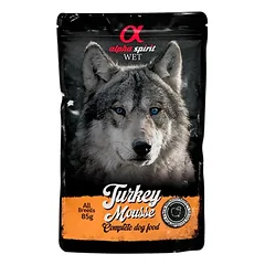 ALPHA SPIRIT WET putėsiai šunims su kalakutiena 85g 6vnt
