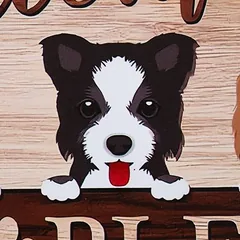 TIAKI durų lentelė „Dogs Welcome - People Tolerated“, Ø 30 cm — 5 nuotrauka