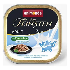 Animonda Vom Feinsten Adult with Rabbit in Cream Sauce – konservai katėms su triušiena grietinėlės padaže, 100 g