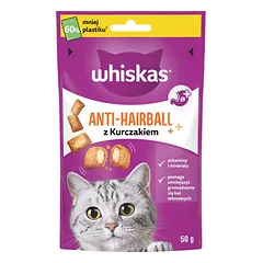 WHISKAS Anti-Hairball 50 g skanėstai nuo sąvėlų suaugusiems katėms