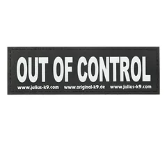 Julius - K9 "Out Of Control" ženkliukai 2 vnt. - Velcro lipukai Julius K9 pakinktams — 2 nuotrauka