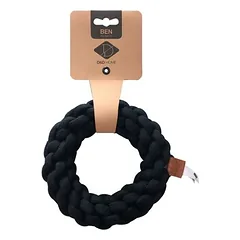 D&D Hundespielzeug Ben geflochtener Ring schwarz