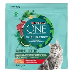 PURINA ONE Dual Nature Sterilized su jautiena ir spirulina, sausas maistas katėms — 2 nuotrauka