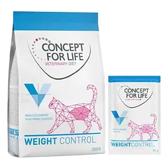 Concept for Life mišrus rinkinys Veterinary Diet Weight Control, sausas maistas katėms, 200 - 399 g — 3 nuotrauka