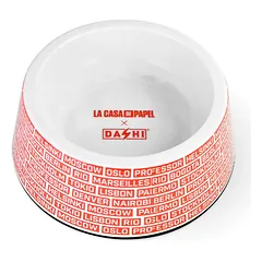 Dashi La Casa De Papel Gang Bowl - melamino dubenėlis šunims ir katėms, įkvėptas serialo „Money Heist“.