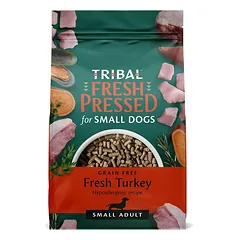 Šalto spaudimo mažų veislių suaugusių šunų maistas su kalakutiena – Tribal Fresh Pressed Adult Small Breed Turkey, 1,5 kg — 2 nuotrauka