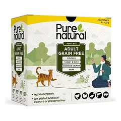 Purenatural konservuoto maisto rinkinys katėms, 8 x 100 g