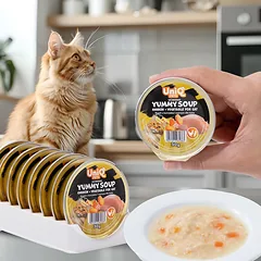 UNIQ PETS Šlapias ėdalas katėms ROYAL CHICKEN vištienos ir daržovių sultinys 30 g x 8 vnt  photo