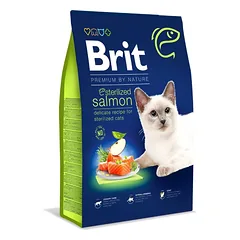 BRIT Cat Premium by Nature Sterilised salmon 8 kg