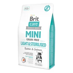 BRIT CARE Mini Light&Sterilised hipoalerginis sausas maistas sterilizuotiems šunims 2 kg